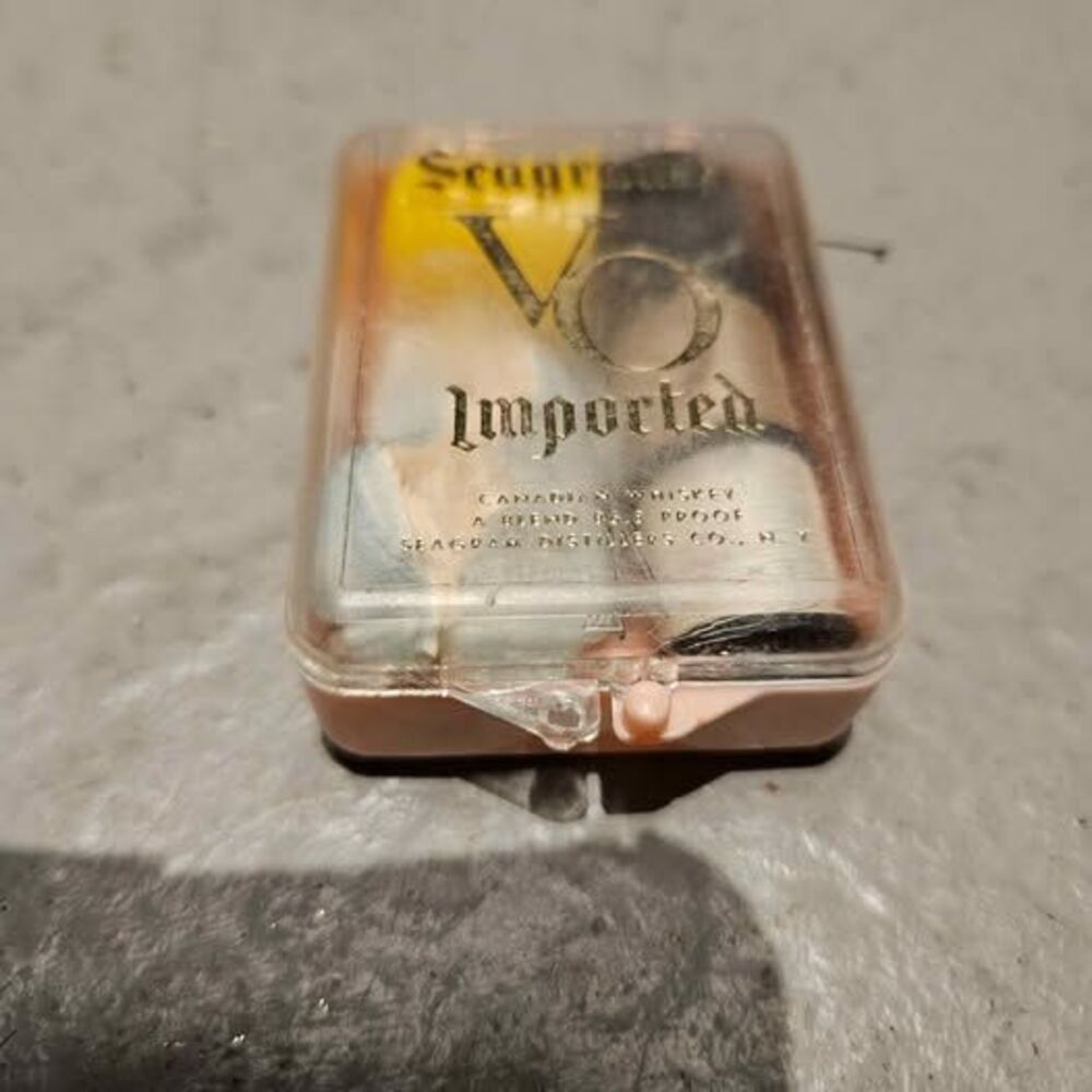 Vintage Pink Seagram's V.O. Whiskey Promotional Sewing Kit